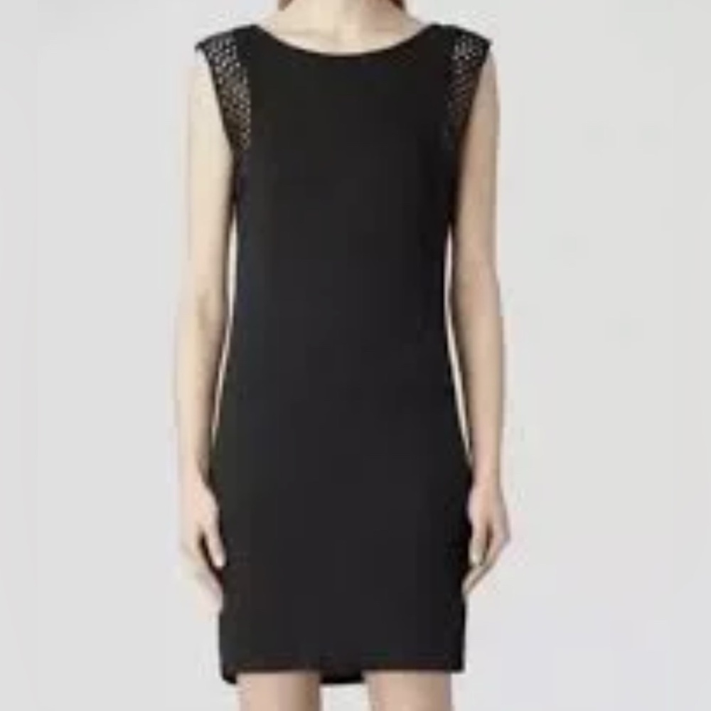 All Saints Hand Embellished Dress | Size 0 | Color black